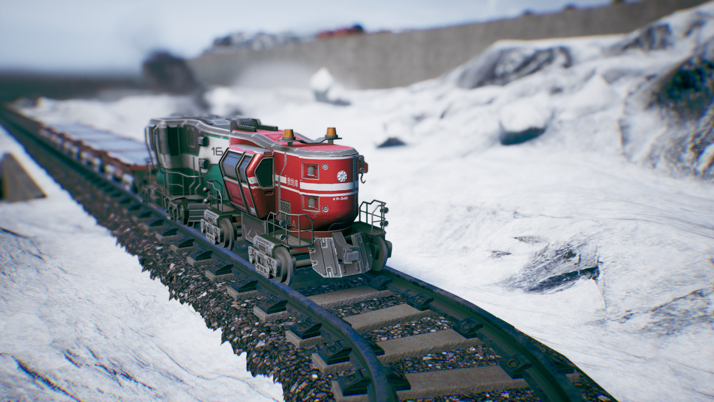 Train close-up (Snow)